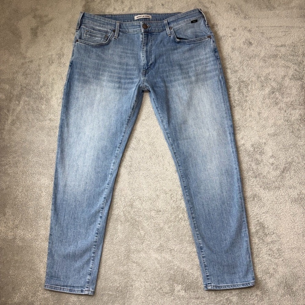 Mavi Jeans Mens 38X30 Blue Jake Slim Straight Mid Rise Stretch Denim